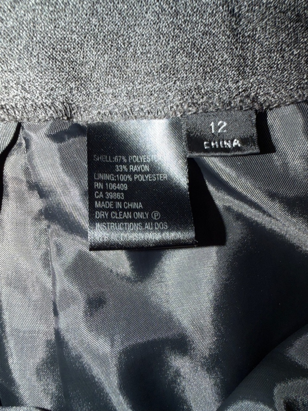 Tahari  ASL Dark Charcoal Gray Tailored Pantsuit - Picture 6 of 12